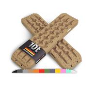 IYC4x4 Sandbleche Anfahrhilfe Bergungshilfe Traktionshilfe Reifenleiter Kunststoff (2x Sandbleche, Desert Beige)