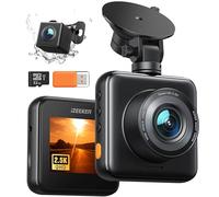 iZEEKER 2.5K Dashcam Auto Vorne und Hinten mit SD-Karte, 1440P Autokamera Armaturenbrett, Dual-Dashcam für Autos 170° Weitwinkel, G-Sensor, Nachtsicht, 24-Stunden-Parküberwachungsunterstützung, WDR