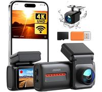 iZEEKER 4K Dashcam Auto Vorne Hinten, Wi-Fi 6 Auto Kamera mit kostenloser 32GB SD-Karte, 4K+1080P Dual-Dashcam, 2,99" IPS-Display, App Steuerung, Nachtsicht, G-Sensor, Loop-Aufnahme, 24h Parkmodus