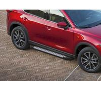 J&J AUTOMOTIVE Advanced Rival Trittbretter mit ABE passend für Mazda CX-5 2017-2026, OEM Design Aluminium Silber Passform Links und Rechts 2-teilig