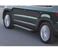 J&J AUTOMOTIVE Advanced Rival Trittbretter mit ABE passend für Volkswagen Tiguan 2007-2015, OEM Design Aluminium Silber Passform Links und Rechts 2-teilig