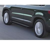J&J AUTOMOTIVE Basic Black Rival Trittbretter mit ABE passend für Volkswagen Tiguan 2007-2017, OEM Design Aluminium Schwarz Passform Links und Rechts 2-teilig