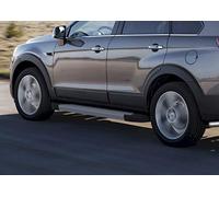 J&J AUTOMOTIVE Basic Rival Trittbretter mit ABE passend für Chevrolet Captiva 2011-2015, OEM Design Aluminium Silber Passform Links und Rechts 2-teilig