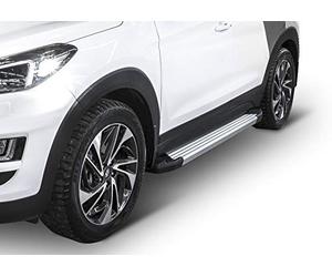 J&J AUTOMOTIVE Basic Rival Trittbretter mit ABE passend für Hyundai Tucson 2015-2018, OEM Design Aluminium Silber Passform Links und Rechts 2-teilig