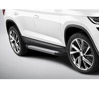 J&J AUTOMOTIVE Basic Rival Trittbretter mit ABE passend für Skoda Kodiaq 2017-2023, OEM Design Aluminium Silber Passform Links und Rechts 2-teilig