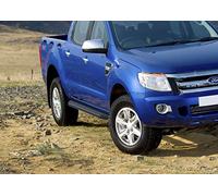 J&J AUTOMOTIVE Premium Black Rival Trittbretter mit ABE passend für Ford Ranger 2012-2023, OEM Design Aluminium Schwarz Passform Links und Rechts 2-teilig