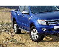 J&J AUTOMOTIVE Premium Rival Trittbretter mit ABE passend für Ford Ranger 3 2012-2023, OEM Design Aluminium Silber Passform Links und Rechts 2-teilig