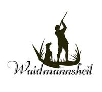 Jagd Autoaufkleber Wandtattoo Waidmannsheil für Kfz,Krad,Womo,Fenster ,Tür usw