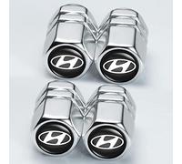 JAMCHE 4 Stück Metall Ventilkappen, Reifen Ventilkappen für Hyu-ndai Santa Fe Palisade Kona Elantra, Ventilkappen mit Dichtung für stabilen Reifendruck, Autoventil Kappe,for xiandai