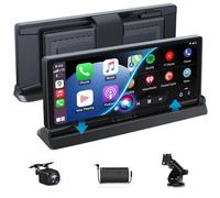 Jansite 10,26 Zoll A pple Carplay Android Auto Display,carplay Display mit Stehende Bildschirmhalterung,GOO-gle und Siri Assistant,Buddy Display mit Rückfahrkamera,GPS-Navigation