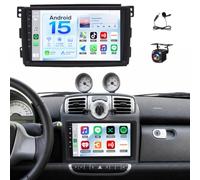 JAWSEU 4+64GB Autoradio mit Bildschirm Bluetooth für Mercedes Benz Smart Fortwo 451 2005-2010 2DIN 9 Zoll Auto Radio Unterstützt DAB+ Navi WLAN 5G FM HiFi Carplay Android Auto Android 15