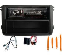 JBL Bluetooth USB Aux In SD Karten Radio passend für VW Golf 5 6 03-12 + Hebel