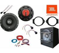 JBL für Opel Astra K 15-20 Komplett Lautsprecher Aktiv Subwoofer Set Tür Vorn