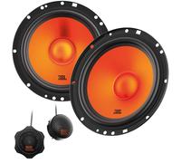 JBL Stage1 GEN2 62CF - 6.5 Inch (165mm) 2-Way Component Car Speakers - 80W RMS - 240W Peak - Set of 2 Woofers + 2 Tweeters Audio - with Grilles - Compact Fit - OEM Upgrade