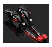 JBPIHZT Für Yamaha XMAX 400/300/250/125 2023-2025 Motorrad Verstellbare Falten Erweiterbar 5D Bremse Kupplung Hebel Griff Zubehör(Schwarz rot)