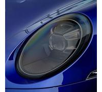 JCAKES 2 Stück Auto Scheinwerfer Schutzfolie Rauchschwarz getönt Vinyl Transparent TPU Aufkleber für Porsche 911 992 2019 2020 2021-2023