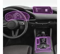 JCAKES Auto-Innenfilm Armaturenbrett Klavierbrett Verschiebung Mittelkonsole Kratzfeste transparente TPU PPF-Folie, für Mazda 3 Axela 2018-2023