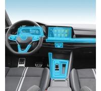 JCAKES Autoinnenraum Mittelkonsole Transparente TPU-Schutzfolie Anti-Kratz-Reparaturfolie PPF-Folie, für Volkswagen Golf/GTI 2021-2023