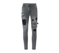 Jeans Herren Slim Fit Jeanshose Stretch Denim Jeans Hose Motorradhose Herren Motorrad Jeans Biker Trousers Gothic Steampunk Denim Männer Arbeitshosen Funktionshose Modisch Legere Hose