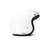 Jet Helm Cafe Racer DMD Retro Weiß Glänzend