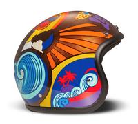 Jet-Helm DMD "Hippie Trip" - Größe L / 58 cm - ECE 22.06 - Retro Vespa Roller