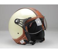 BNO BNO Jethelm, Motorradhelm, Rollerhelm, Beige glänzend oder Matt Schwarz, S, M, L, XL Mehrfarbig M