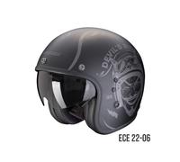 Scorpion Belfast Evo Romeo Jethelm, schwarz-silber, Größe M für Männer