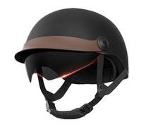 Jethelm Visier Roller Helm, Erwachsener Motorrad-Sonnenschutz Mit Hartkappe Und Offenem Gesicht, Fashionhelm Komfortabler Motorradhelm Für Herren Und Damen