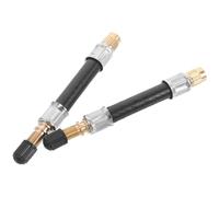 JEWEDECO 2 Stück Reifenventilverlängerung Adapter für Lkw Doppelreifen mit Kupfer und Gummi Flexibel und Installieren für Reifenfüllung Am Lkw