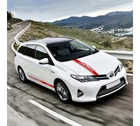 JEZOE 1 Set Motorhaube Seitenschweller Aufkleber Racing Sport Styling Stripes Auto Body Film Door Side Decor Vinyl Aufkleber, für Toyota AURIS