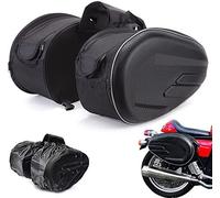 JFG RACING Motorrad Tasche, Motorrad Seitentasche, Roller Satteltaschen Wasserdicht Seitenkoffer 36L-58L, Hecktasche Oxford für Roller Sportster Dyna Softail Cruiser Chopper Touring
