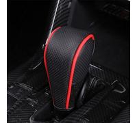 JGTUIRYEH Auto Schaltknauf Abdeckung für Seat Cupra Ateca KH7 2016-2023, PU-Leder Schaltknäufe Gang Schalthebel Schaltknauf Getriebekopf rutschfeste Innenzubehör,G/Black with red Edge