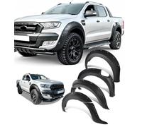 JHCHAN 7 Zoll Groß Kotflügelverbreiterung für Ford Ranger T7 2016-2018 | Radlaufverbreiterung Pickup Zubehör für Wildtrak XL XLT Limited Doppelkabine, Radlauf Schutzleisten ABS Matt Schwarz