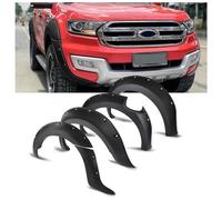 JHCHAN Groß Kotflügelverbreiterung 7 Zoll Radlaufverbreiterung für Ford Ranger T7 2016-2018 Wildtrak XL XLT Limited Doppelkabine ohne PDC, Radlauf Schutzleisten Steinschlag ABS Matt Schwarz