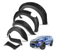 JHCHAN Kotflügelverbreiterung Ford Ranger 2012-2016 T6 Wildtrak XL XLT Limited ohne PDC, 30 mm Radlaufverbreiterung ABS Matt Schwarz, Radlauf Schutzleisten gegen Steinschlag und Schmutz