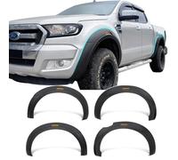 JHCHAN Kotflügelverbreiterung Ford Ranger 2016-2022 T7 T8 Wildtrak Limited XL XLT ohne PDC, 5 Zoll mm Radlaufverbreiterung ABS Matt Schwarz, Radlauf Schutzleisten gegen Steinschlag und Schmutz