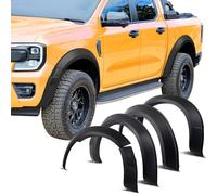 JHCHAN Kotflügelverbreiterung Ford Ranger T9 2023-2026 Wildtrak X und Wildtrak Ohne PDC, 5 Zoll Radkastenverbreiterung Pickup Zubehör, ABS Matt Schwarz Radlauf Schutzleisten gegen Steinschlag