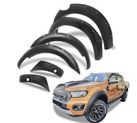 JHCHAN Kotflügelverbreiterung Ford Ranger Wildtrak Zubehör 2019-2022 T8 Limited mit PDC, 6 Zoll Radlaufverbreiterung, Pocket Style Radlauf Schutzleisten Steinschlag, ABS Matt Schwarz