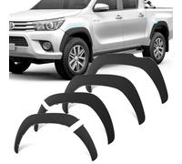 JHCHAN Kotflügelverbreiterung für Toyota Hilux 2016-2026 Duty Comfort Executive Alle Kabinen | 4 Zoll Radlaufverbreiterung Fender Flares ABS Matt Schwarz Radlauf Schutzleisten gegen Steinschlag