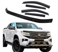 JHCHAN Windabweiser und Motorhaube Deflektor Insekten Steinschlagschutz Satz für Volkswagen VW Amarok 2023-2026, Pickup Motorhaubenschutz Zubehör Dunkel