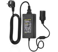 JIZZU 60W 5A KFZ Netzadapter Spannungswandler 230V auf 12V Adapter für Kühlbox, Haushalt Stromrichter mit Zigarettenanzünder Steckdose AC auf DC für Kühlbox und Andere Autogeräte