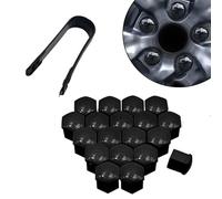 JJNIENUS 20 StüCke Radschraubenkappen FüR BMW 3 Series(4 Door) G20+G21 2019-2023, Anti Staub Radmutterkappe Verriegelungsset Und Werkzeug Zum Entfernen ZubehöR,Black-21mm