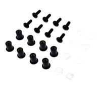 Motorrad Verkleidungsschrauben Satz Aluminium Schwarz 5x16 mm