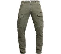 John Doe Stroker Cargo XTM Motorradhose Atmungsaktiv mit Protektoren Olive 28/34
