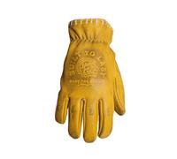 John Doe Coyote Yellow Embossed Leder Vintage Motorrad Handschuhe Gr. M -