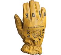 John Doe Motorrad Handschuhe Coyote - Used Look Biker Lederhandschuhe Cafe Racer