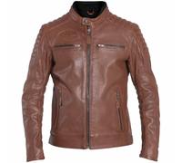 John Doe Dexter Motorrad Lederjacke, braun, Größe S für Männer