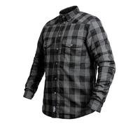 John Doe Motoshirt Hemd, grau/schwarz, Größe S