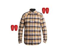 Motoshirt Hemd (gelb/braun), M