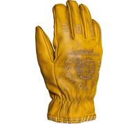 Coyote Yellow Grey Leder Vintage Motorrad Handschuhe , S S yellow grey